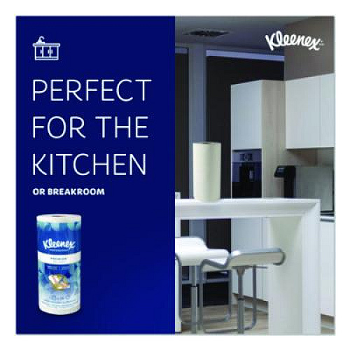 Kleenex Premiere Kitchen Roll Towels, 1-Ply, 11 x 9.4, White, 70/Roll, 24 Rolls/Carton (13964)