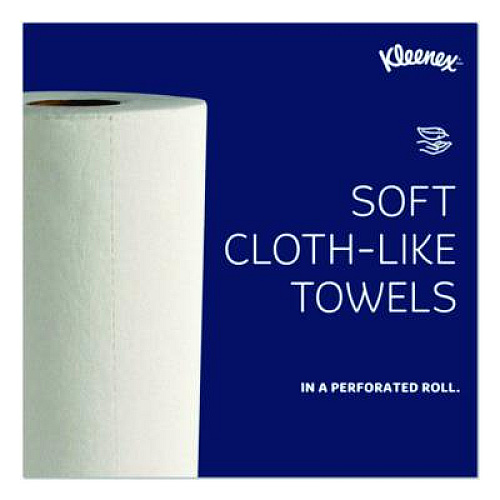 Kleenex Premiere Kitchen Roll Towels, 1-Ply, 11 x 9.4, White, 70/Roll, 24 Rolls/Carton (13964)