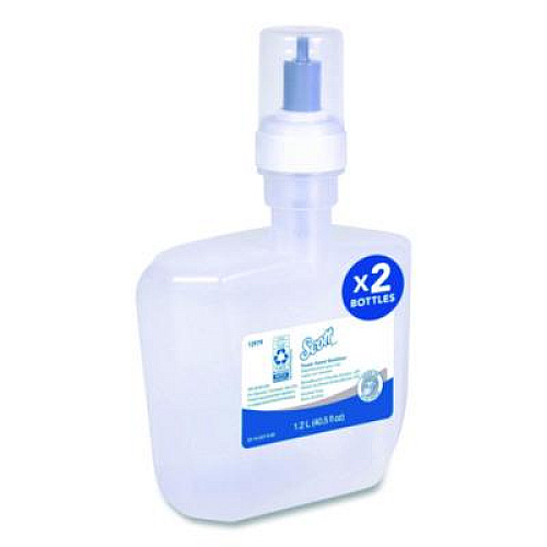 Scott Essential Alcohol-Free Foam Hand Sanitizer, 1,200 mL Cassette, Unscented, 2/Carton (12979)