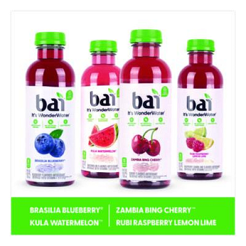 Bai Antioxidant Infused Beverage, Variety Pack, 18 oz Bottle, 15/Carton (22000656)
