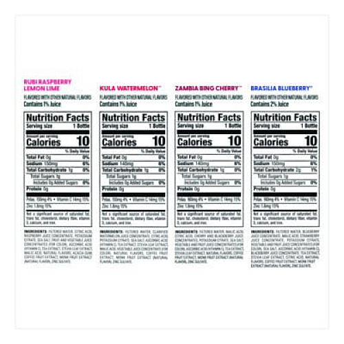 Bai Antioxidant Infused Beverage, Variety Pack, 18 oz Bottle, 15/Carton (22000656)
