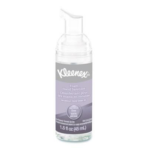 Kleenex Alcohol-Free Foam Hand Sanitizer, 1.5 oz Pump Bottle, Unscented, 24/Carton (34136)