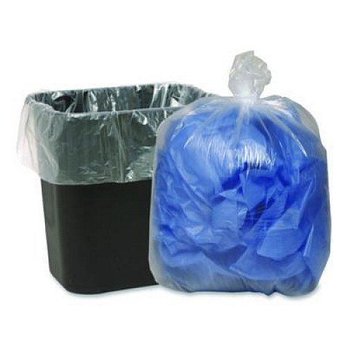 Earthsense Commercial Linear Low Density Clear Recycled Can Liners, 23 gal, 1 mil, 28.5" x 43", Clear, 150/Carton (RNW4310C)