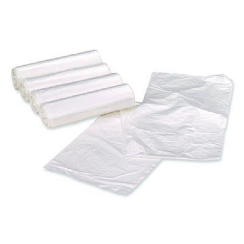 Earthsense Commercial Linear Low Density Clear Recycled Can Liners, 45 gal, 1.5 mil, 40" x 46", Clear, 10 Bags/Roll, 10 Rolls/Carton (RNW4615C)