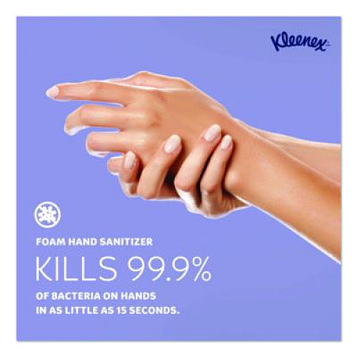 Kleenex Ultra Moisturizing Foam Hand Sanitizer, 1.5 oz Pump Bottle, Unscented, 24/Carton (34604)