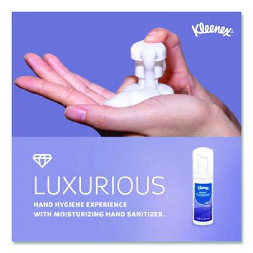 Kleenex Ultra Moisturizing Foam Hand Sanitizer, 1.5 oz Pump Bottle, Unscented (34604EA)