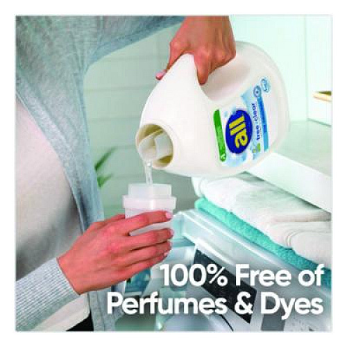 All Free Clear HE Laundry Detergent, 24 Loads, Unscented, 30 oz Bottle, 6/Carton (47427)
