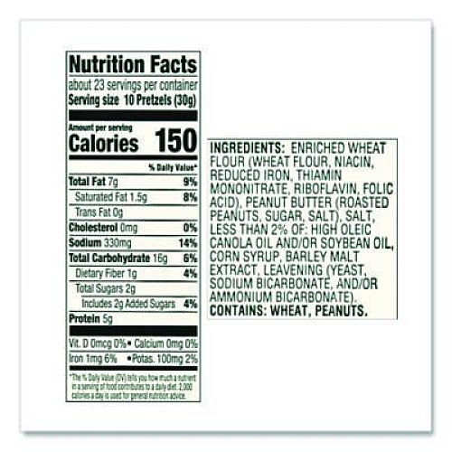 HK Anderson Peanut Butter Filled Pretzel Nuggets, 44 oz Canister (7543670105)
