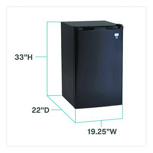 Avanti 4.4 Cu. Ft. Counter Height Refrigerator, Black (RM4416B)