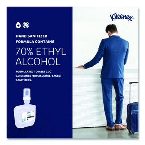 Kleenex Ultra Moisturizing Foam Hand Sanitizer, 1,200 mL Cassette, Unscented, 2/Carton (34643)