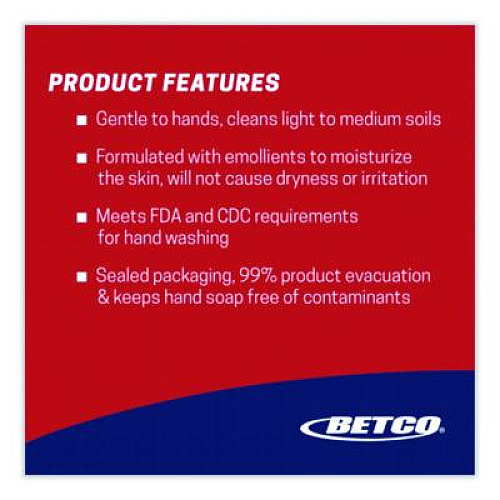 Betco Pink Foaming Skin Cleanser Refill, Fresh Scent, 1 gal, 4/Carton (7500400)