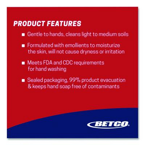 Betco Pink Lotion Skin Cleanser Refill, Clean Bouquet Scent, 1,000 mL, 6/Carton (1122900)