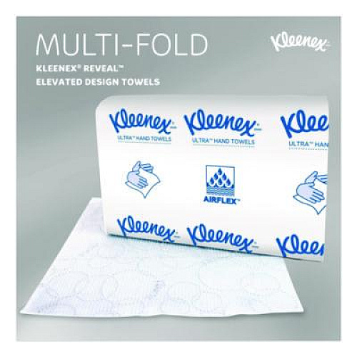 Kleenex Reveal Multi-Fold Towels, 2-Ply, 8 x 9.4, White, 16/Carton (46321)