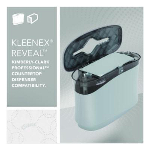 Kleenex Reveal Multi-Fold Towels, 2-Ply, 8 x 9.4, White, 16/Carton (46321)