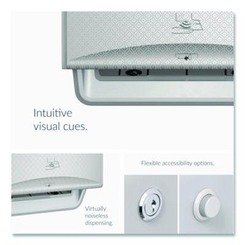 Kimberly-Clark Professional* ICON Automatic Roll Towel Dispenser, 20.12 x 16.37 x 13.5, Silver Mosaic (53691)