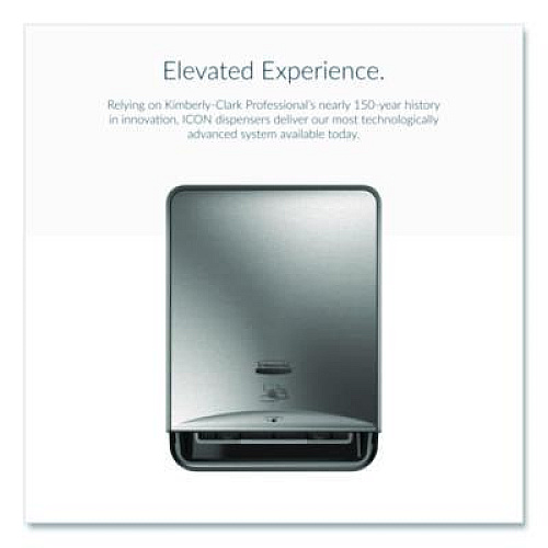 Kimberly-Clark Professional* ICON Automatic Roll Towel Recessed Dispenser Housing, Narrow without Trim Panel, Stainless Steel (53697)