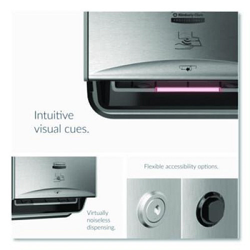 Kimberly-Clark Professional* ICON Automatic Roll Towel Recessed Dispenser Housing, Narrow without Trim Panel, Stainless Steel (53697)