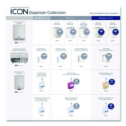 Kimberly-Clark Professional* ICON Faceplate for Automatic Roll Towel Dispenser, 18.12 x 15.62 x 12.87, White Mosaic (58770)