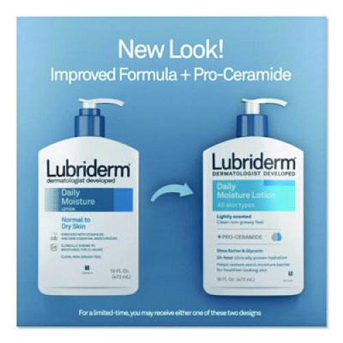 Lubriderm Skin Therapy Hand and Body Lotion, 16 oz Pump Bottle, Fragrance-Free (48323EA)