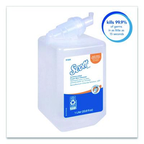Scott Antimicrobial Foam Skin Cleanser Refill, Fresh Scent, 1 L (91554)