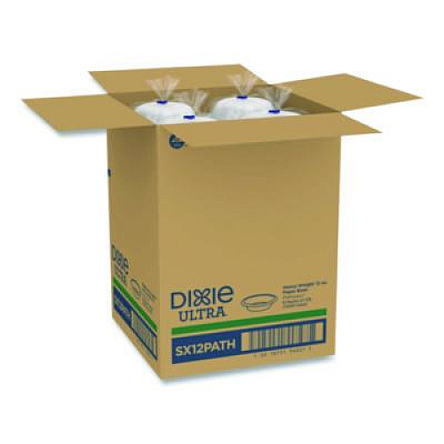 Dixie Pathways Heavyweight Paper Bowls, 12 oz, Green/Burgundy, 1,000/Carton (SX12PATH)