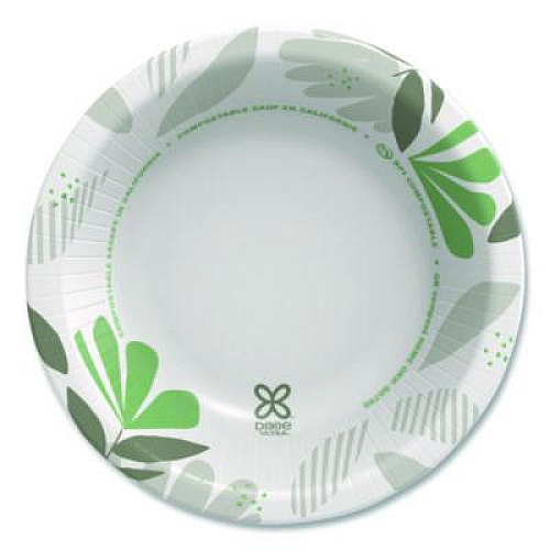 Dixie Pathways Heavyweight Paper Bowls, 12 oz, Green/Burgundy, 1,000/Carton (SX12PATH)