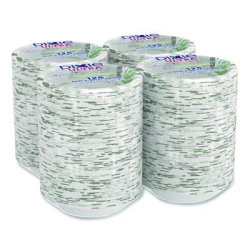 Dixie Pathways Heavyweight Paper Bowls, WiseSize, 12 oz, Green/Burgundy, 125/Pack (SXB12WSPK)