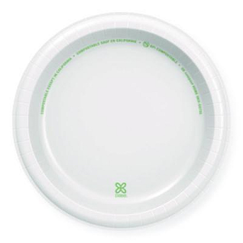 Dixie Paper Dinnerware, Plate, 8.5" dia, White, 125/Pack (DBP09W)