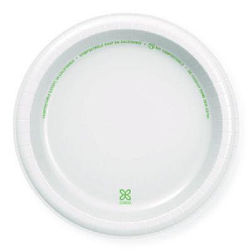 Dixie Paper Dinnerware, Plate, 8.5" dia, White, 125/Pack, 4/Carton (DBP09WCT)