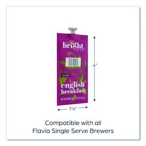 The Bright Tea Co. Tea Freshpack Pods, English Breakfast, 0.1 oz, 100/Carton (MDRB507)