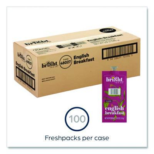 The Bright Tea Co. Tea Freshpack Pods, English Breakfast, 0.1 oz, 100/Carton (MDRB507)