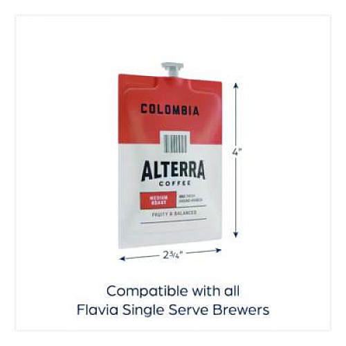ALTERRA Coffee Freshpack Pods, Colombia, Medium Roast, 0.28 oz, 100/Carton (MDRA180)