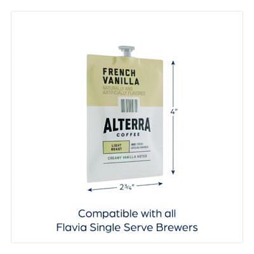ALTERRA Coffee Freshpack Pods, French Vanilla, Medium Roast, 0.23 oz, 100/Carton (MDRA183)