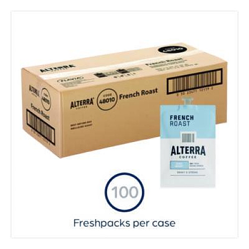 ALTERRA Coffee Freshpack Pods, French Roast, Dark Roast, 0.32 oz, 100/Carton (MDRA184)