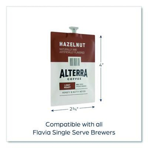 ALTERRA Coffee Freshpack Pods, Hazelnut, Medium Roast, 0.23 oz, 100/Carton (MDRA185)