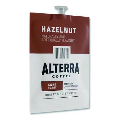 ALTERRA Coffee Freshpack Pods, Hazelnut, Medium Roast, 0.23 oz, 100/Carton (MDRA185)