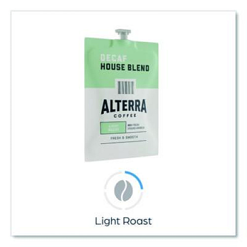ALTERRA Coffee Freshpack Pods, House Blend Decaf, Light Roast, 0.25, 100/Carton (MDRA187)