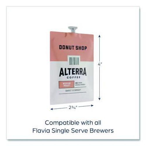 ALTERRA Coffee Freshpack Pods, Donut Shop Blend, Medium Roast, 0.28 oz, 100/Carton (MDRA200)