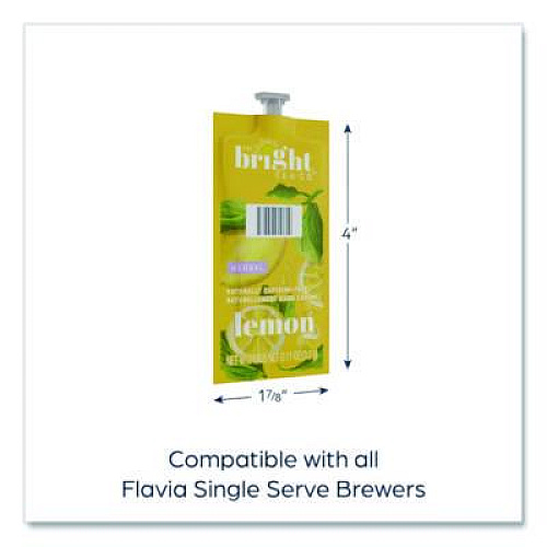 The Bright Tea Co. Tea Freshpack Pods, Lemon Herbal, 0.1 oz, 100/Carton (MDRB502)