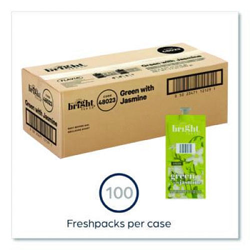 The Bright Tea Co. Tea Freshpack Pods, Green with Jasmine, 0.03 oz, 100/Carton (MDRB503)
