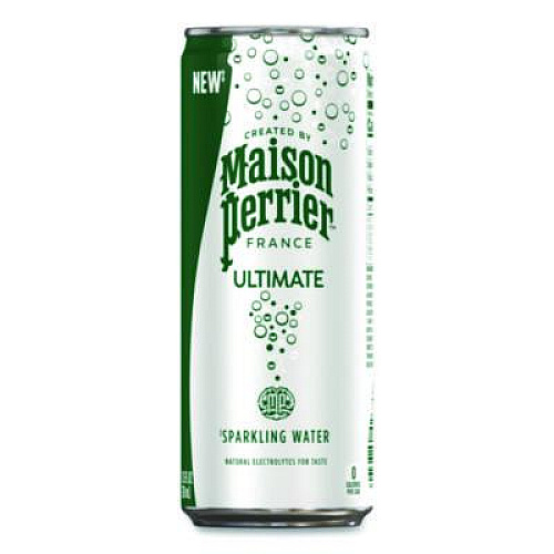 Nestl Maison Perrier Sparkling Water, Plain, 11.15 oz, 8 Cans/Box (60171)