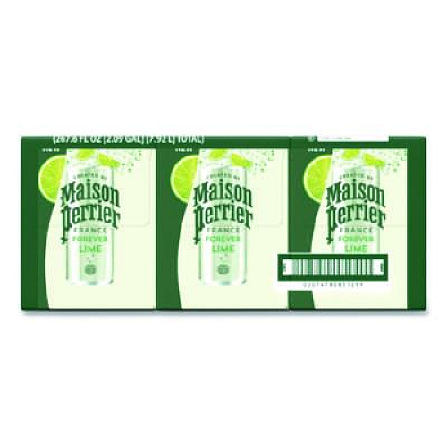 Nestl Maison Perrier Sparkling Water,11.15 oz Can, Lime, 8 Cans/Box (85129)
