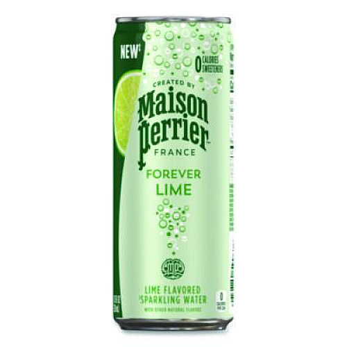 Nestl Maison Perrier Sparkling Water,11.15 oz Can, Lime, 8 Cans/Box (85129)