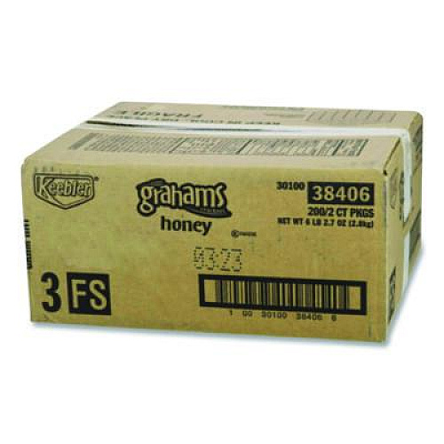 Keebler Honey Grahams Crackers, 0.49 oz Bag, 200/Carton (802690)