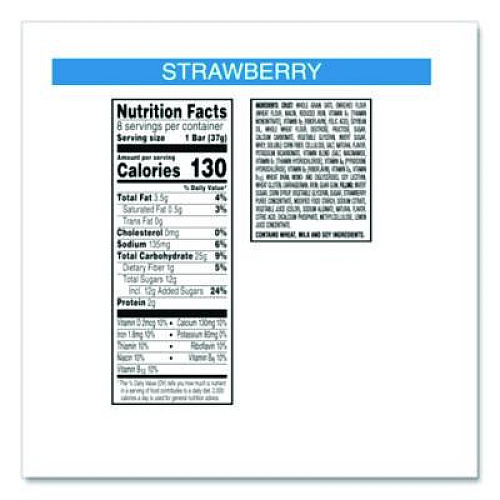 Kellogg's Nutri-Grain Soft Baked Breakfast Bars, Strawberry, Indv Wrapped 1.3 oz Bar, 16/Box (35945)