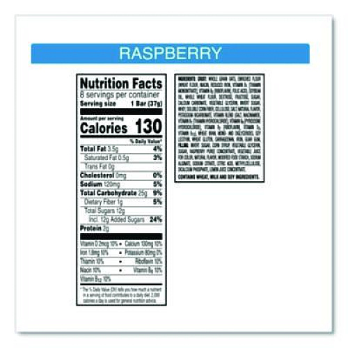 Kellogg's Nutri-Grain Soft Baked Breakfast Bars, Raspberry, Indv Wrapped 1.3 oz Bar, 16/Box (35845)