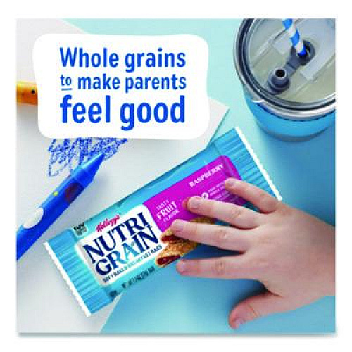 Kellogg's Nutri-Grain Soft Baked Breakfast Bars, Raspberry, Indv Wrapped 1.3 oz Bar, 16/Box (35845)