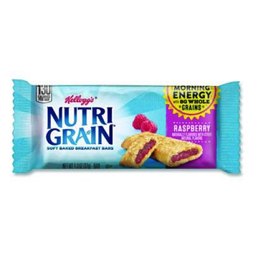 Kellogg's Nutri-Grain Soft Baked Breakfast Bars, Raspberry, Indv Wrapped 1.3 oz Bar, 16/Box (35845)