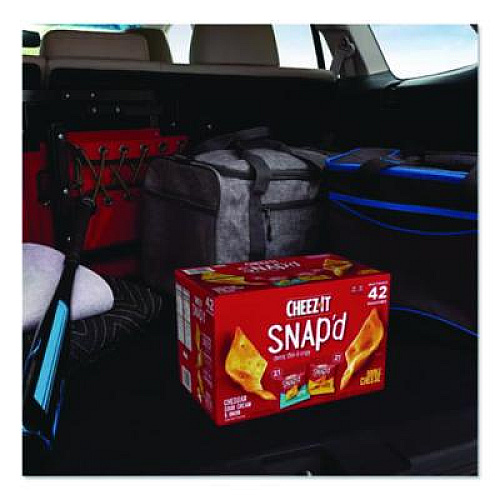 Cheez-It Snap'd Crackers Variety Pack, Cheddar Sour Cream and Onion; Double Cheese, 0.75 oz Bag, 42/Carton (11500)