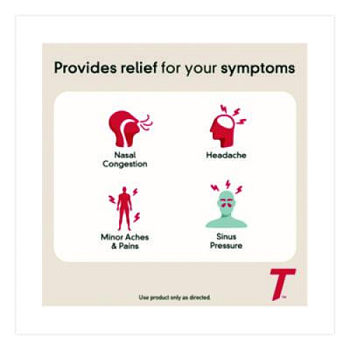 Tylenol Sinus Severe Acetaminophen Daytime Pain Reliever Caplet, 2 Caplets/Packet, 30 Packets/Box (64578)